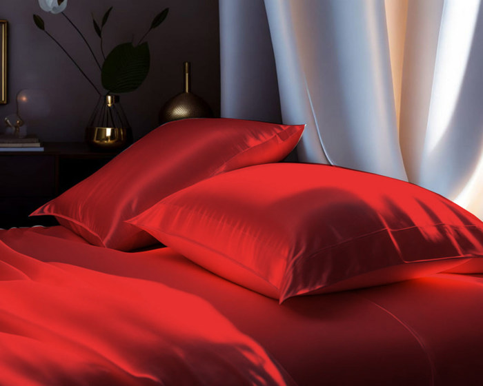 4-Piece Soft & Silk feel Satin Sheet Set with 2 Pillowcases