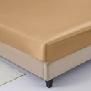 Gold Full/Double 4-Piece Soft & Silk feel Satin Sheet Set with 2 Pillowcases