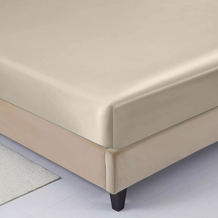 4-Piece Soft & Silk feel Satin Sheet Set with 2 Pillowcases