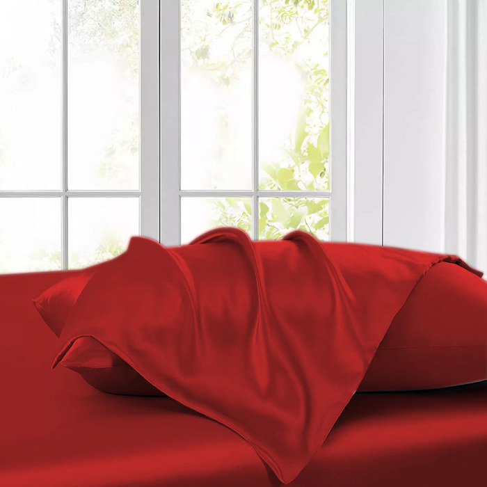 4-Piece Soft & Silk feel Satin Sheet Set with 2 Pillowcases