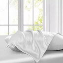 White Queen 4-Piece Soft & Silk feel Satin Sheet Set with 2 Pillowcases