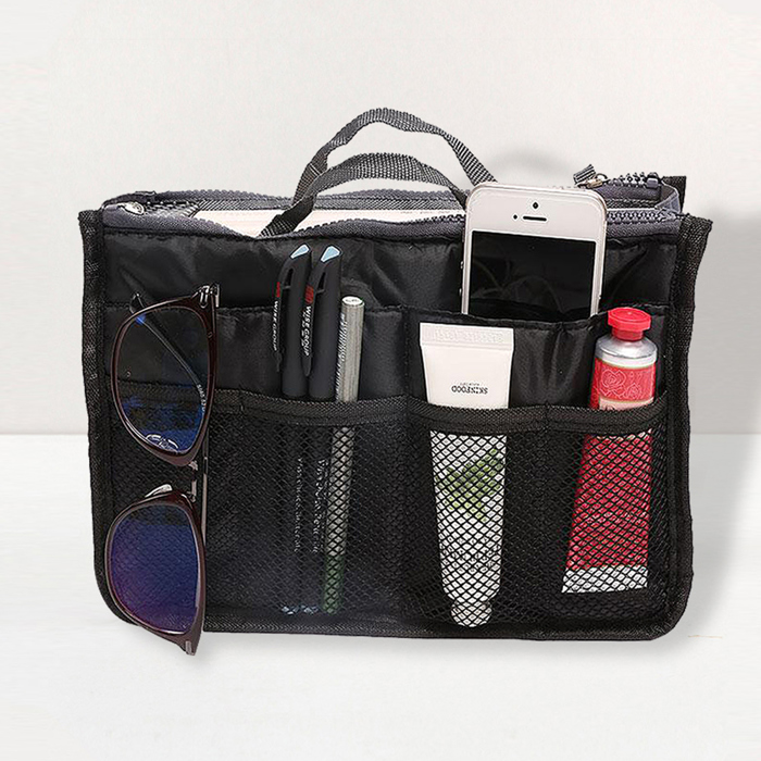 Carry-On Handbag/Purse with Insert Organizer for Cosmetics