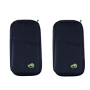 Black Travel Wallet Passport Holder and Organizer | Set of 2