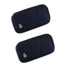Black Travel Wallet Passport Holder and Organizer | Set of 2