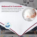 White Queen Set of 2 Plush Fiber Fill Standard Pillow with Piping