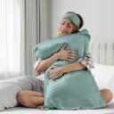 Mint Silky Satin Cozy Comfortable Blush Sleep Set for Restful Sleep and Radiant Skin.