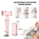 Pink 360 degrees universal phone mount for Car and Travelling