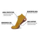 Sunset Glow S-M 3-Pair Copper Compression Ankle Socks for Men & Women