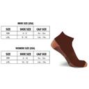 Mocha Dreams S-M 3-Pair Copper Compression Ankle Socks for Men & Women