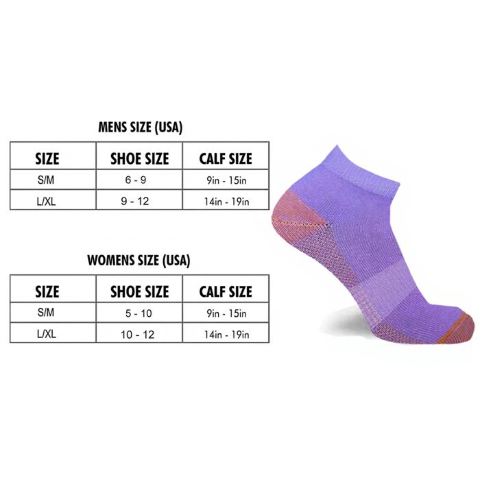 3-Pair Copper Compression Ankle Socks for Men & Women