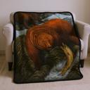 Queen Bear by the River - Cozy Queen Size Plush Blanket