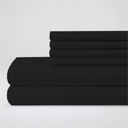 Black California King Hotel Luxury 2000 Series 6-Piece Rayon from Bamboo Cooling Bed Sheet Set