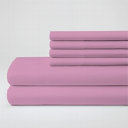 Light Pink Full/Double Hotel Luxury 2000 Series 6-Piece Rayon from Bamboo Cooling Bed Sheet Set