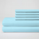 Aqua California King Hotel Luxury 2000 Series 6-Piece Rayon from Bamboo Cooling Bed Sheet Set