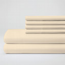 Cream Full/Double Hotel Luxury 2000 Series 6-Piece Rayon from Bamboo Cooling Bed Sheet Set