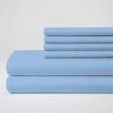 Denim Blue King Hotel Luxury 2000 Series 6-Piece Rayon from Bamboo Cooling Bed Sheet Set