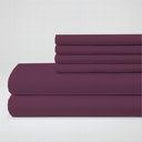 Egg Plant California King Hotel Luxury 2000 Series 6-Piece Rayon from Bamboo Cooling Bed Sheet Set