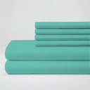 Turqouise California King Hotel Luxury 2000 Series 6-Piece Rayon from Bamboo Cooling Bed Sheet Set