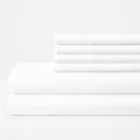 White Full/Double Hotel Luxury 2000 Series 6-Piece Rayon from Bamboo Cooling Bed Sheet Set