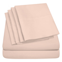 Blush Full/Double Ultra-Soft 6-Piece Microfiber Sheet Set – Lightweight, Wrinkle-Free, Deep Pocket Bedding for All Bed Sizes