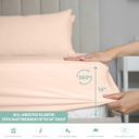 Blush Full/Double Ultra-Soft 6-Piece Microfiber Sheet Set – Lightweight, Wrinkle-Free, Deep Pocket Bedding for All Bed Sizes