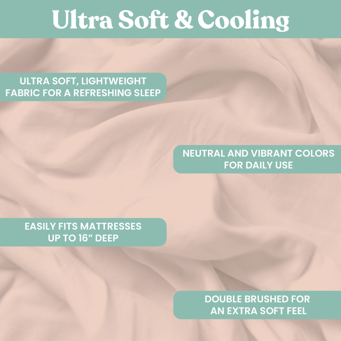 Ultra-Soft 6-Piece Microfiber Sheet Set – Lightweight, Wrinkle-Free, Deep Pocket Bedding for All Bed Sizes