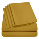 Honey California King Ultra-Soft 6-Piece Microfiber Sheet Set – Lightweight, Wrinkle-Free, Deep Pocket Bedding for All Bed Sizes