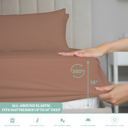 Mocha California King Ultra-Soft 6-Piece Microfiber Sheet Set – Lightweight, Wrinkle-Free, Deep Pocket Bedding for All Bed Sizes
