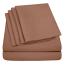 Mocha King Ultra-Soft 6-Piece Microfiber Sheet Set – Lightweight, Wrinkle-Free, Deep Pocket Bedding for All Bed Sizes