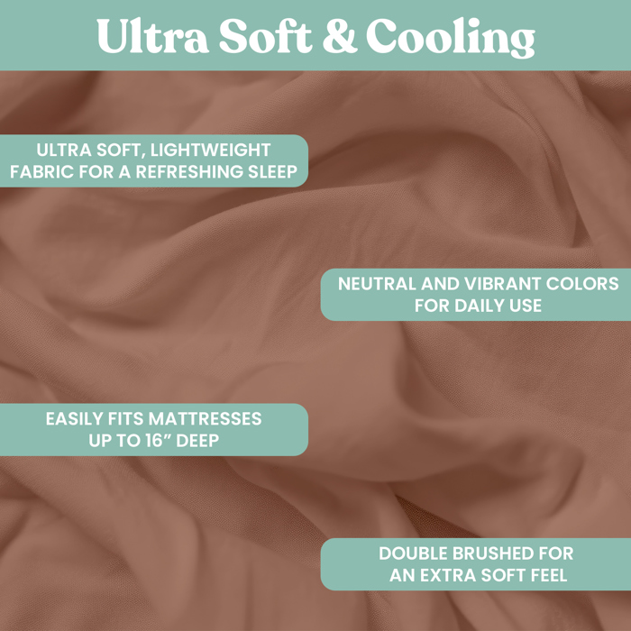 Ultra-Soft 6-Piece Microfiber Sheet Set – Lightweight, Wrinkle-Free, Deep Pocket Bedding for All Bed Sizes
