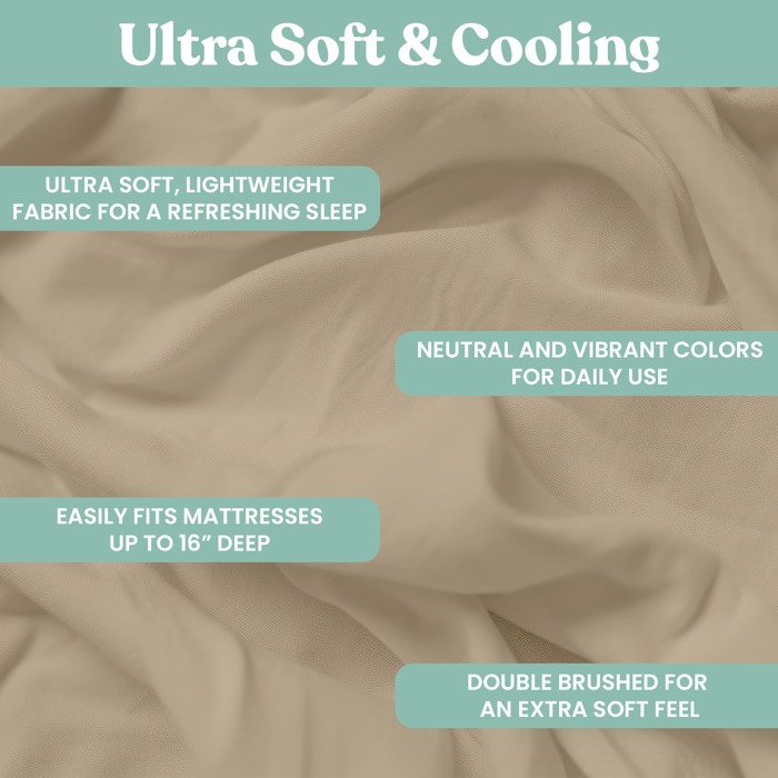 Ultra-Soft 6-Piece Microfiber Sheet Set – Lightweight, Wrinkle-Free, Deep Pocket Bedding for All Bed Sizes