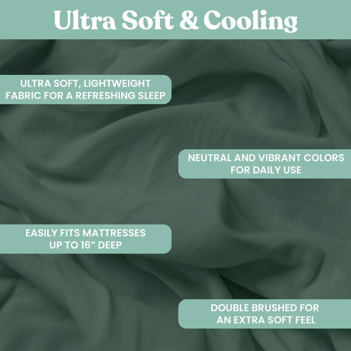 Ultra-Soft 6-Piece Microfiber Sheet Set – Lightweight, Wrinkle-Free, Deep Pocket Bedding for All Bed Sizes