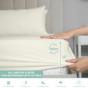 Vanilla California King Ultra-Soft 6-Piece Microfiber Sheet Set – Lightweight, Wrinkle-Free, Deep Pocket Bedding for All Bed Sizes