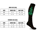 Holiday Necessities S-M Christmas Tree Santa Snow Flakes Collection Knee-High Support Compression Socks for Travel, Work & Winter Joy | 3 Pairs