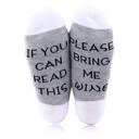 Large 4-Pairs: Patterned Novelty Socks If You Can Read This Bring Me Socks