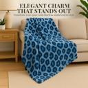 Blue Light Blue Super Soft And Warm White & Black Zebra Print Mink Plush Blanket Queen Size