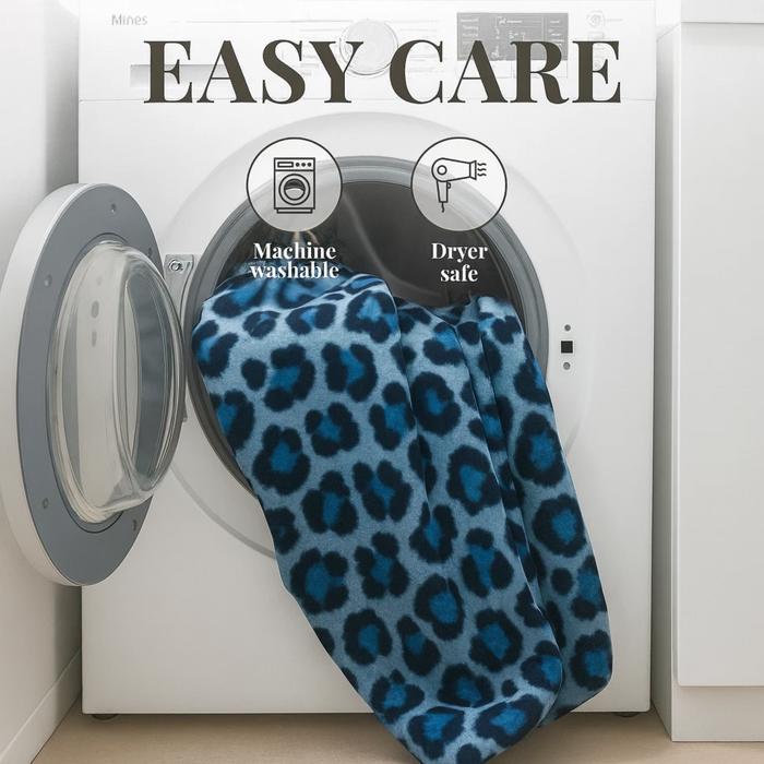 Super Soft And Warm White & Black Zebra Print Mink Plush Blanket Queen Size