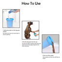 Adult Portable Silicone Pet Dog Cat Paw Feet Cleaning Brush Bottle