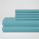 Teal Queen Hotel Luxury 2000 Series 6-Piece Rayon from Bamboo Cooling Bed Sheet Set