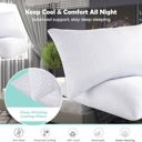 White King 2-Pack | Soft & Plush Fiber Fill Adjustable Cooling Sleeping Pillow