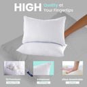 White King 2-Pack | Soft & Plush Fiber Fill Adjustable Cooling Sleeping Pillow