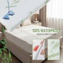 Queen Premium Bamboo & Terry Cloth Fitted Mattress Leak Protector (80" x 60")