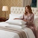 White King 2-Pack | Soft & Plush Fiber Down Alternative Rayon from Bamboo Sleeping Pillow