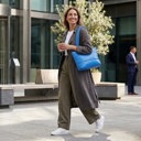 Blue Lightweight Premium Puffer Quilted Tote Bag with Compartments | 4 Colors