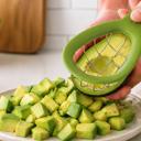 Green Stainless Steel Avocado Cuber Tool Wire Grid Dicer & Slicer for Perfect Even Cubes Ergonomic Kitchen Gadget for Salads & Guacamole