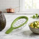 Green Stainless Steel Avocado Cuber Tool Wire Grid Dicer & Slicer for Perfect Even Cubes Ergonomic Kitchen Gadget for Salads & Guacamole