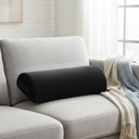 Black Orthopedic Half-Round Lumbar Neck & Leg Relief Pillow with Removable Cover