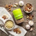 Green Mini Handheld Food Chopper & Garlic Mincer Manual Dicer for Vegetables, Nuts, Onion, Meat, Ginger & Pepper Easy Press Kitchen Tool