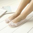 5-Pack Lace Footie No-Show Socks Low Cut Anti-Slip Liner Socks for Flats & Loafers