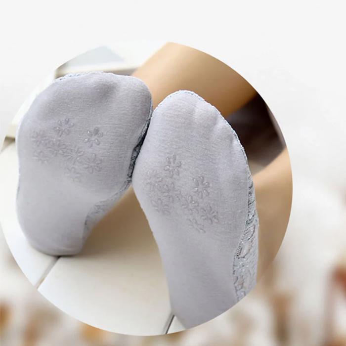 Lace Footie No-Show Socks Low Cut Anti-Slip Liner Socks for Flats & Loafers
